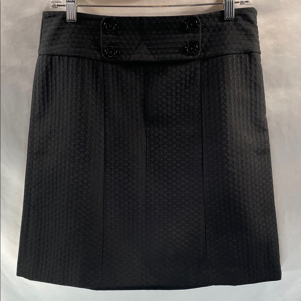 Ann Taylor Textured Black Pencil Skirt